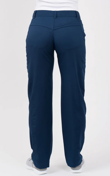 Soft regular-fit cotton stretch lounge pants with concealed drawstring-Deep  Navy-L